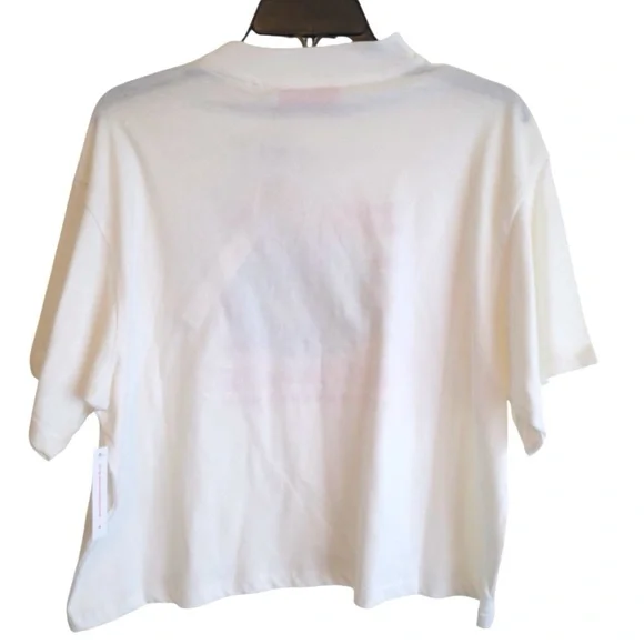 Lisa Says Gah Graphic VOTE Short Sleeve Cropped Oversized Tee Shirt Size Medium - Picture 3 of 7